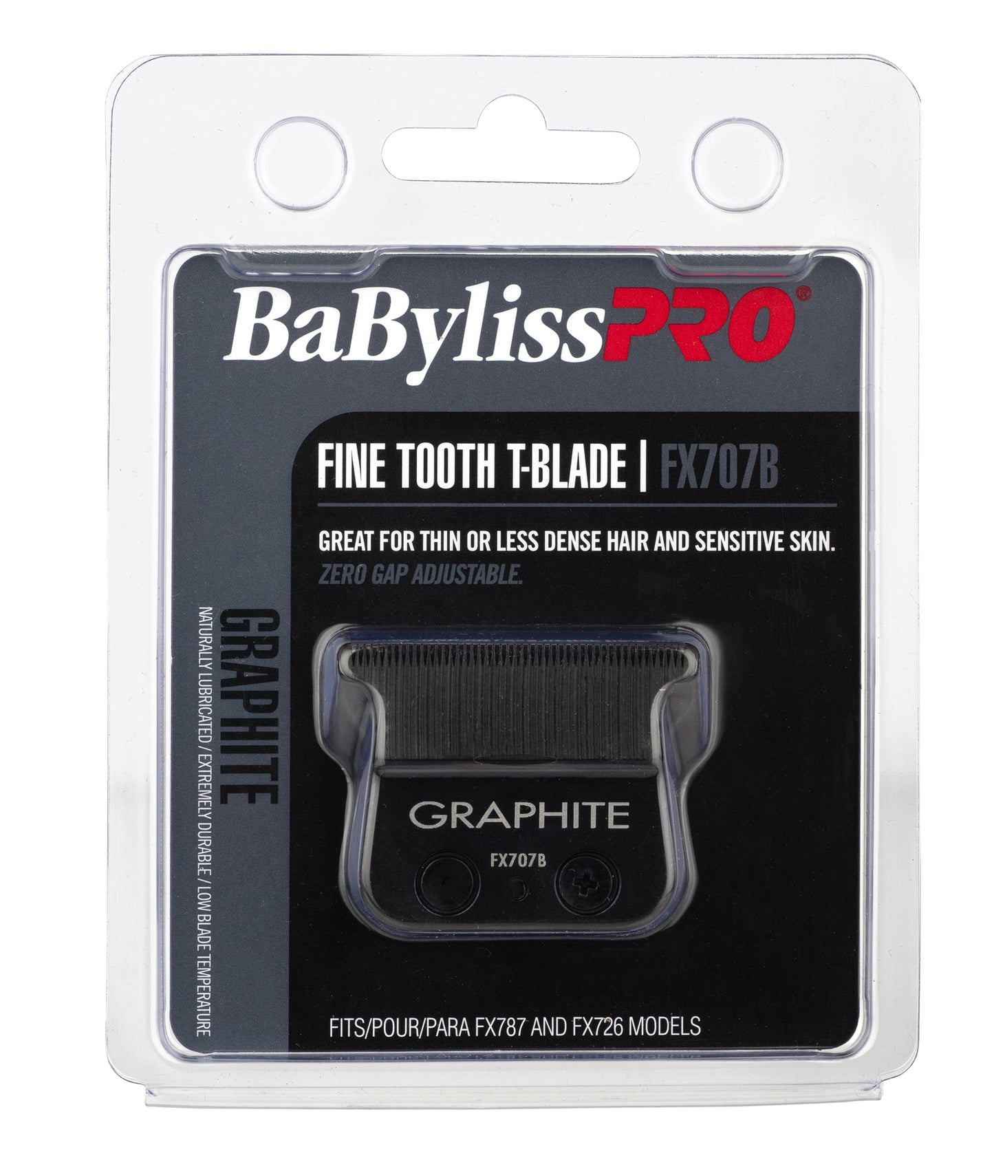 BaBylissPRO Replacement Trimmer Blade Graphite Adjustable Zero Gap Fine Tooth Fits LoProFX SnapFX OutlinerFX Trimmers