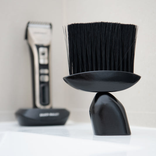 Dateline Professional Nylon Bristle Neck Brush - Black Wooden Handle
