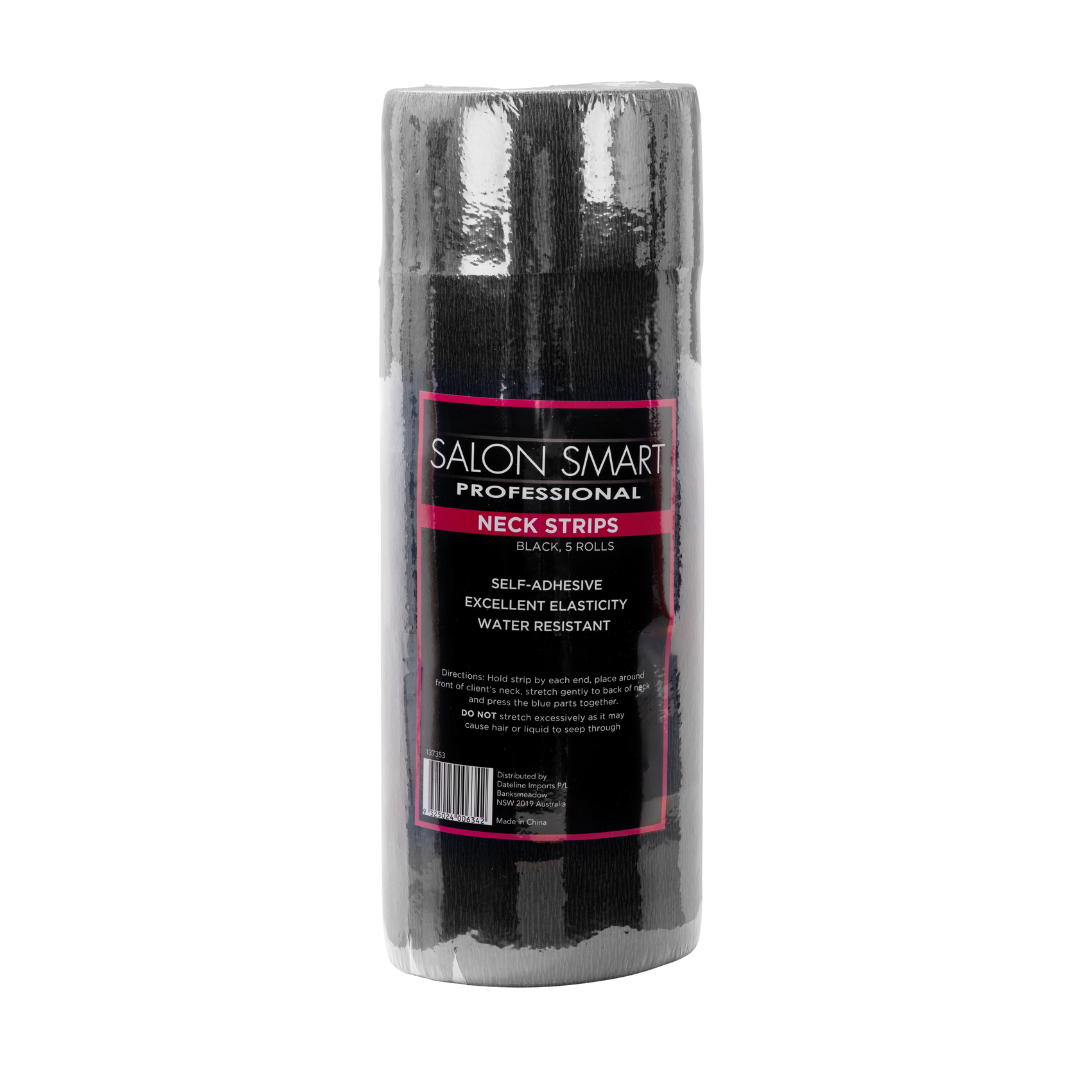 Salon Smart Adhesive Neck Strips - 5 Rolls Black