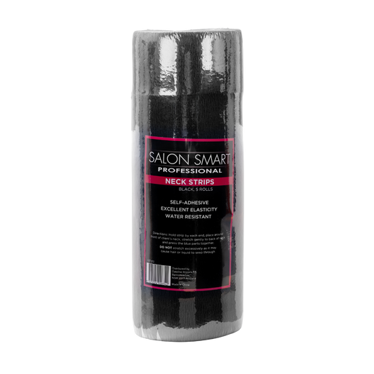 Salon Smart Adhesive Neck Strips - 5 Rolls Black