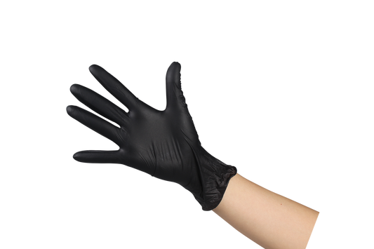 JRL Black Nitrile Gloves - Medium - 100 Pack
