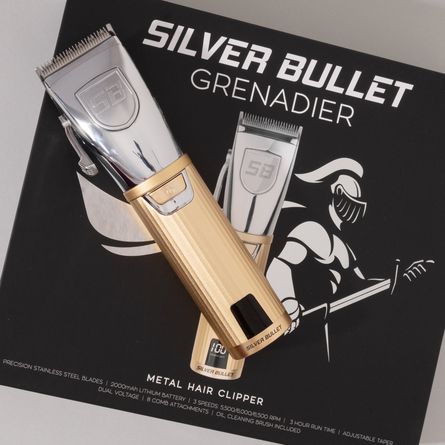 Silver Bullet Grenadier Clipper Cord/Cordless - Gold