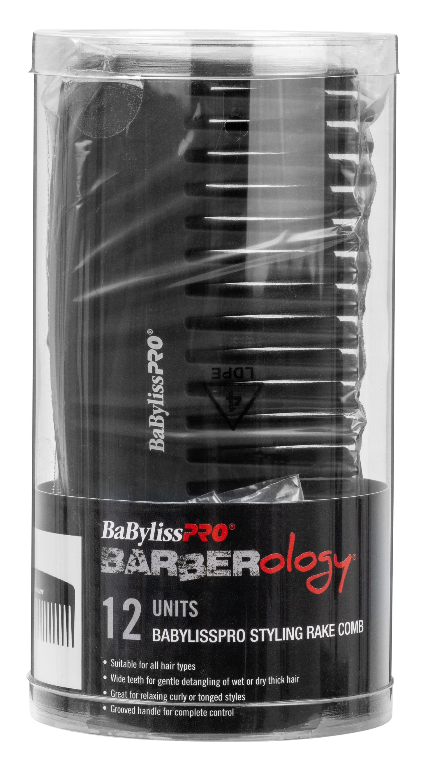 BaBylissPRO Barberology Rake Comb - 12pc