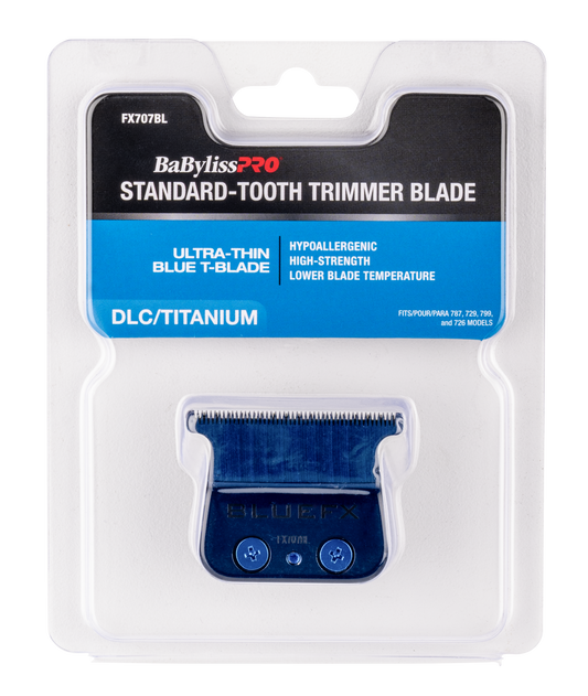 BaBylissPRO Replacement Trimmer Blade DLC/Titanium Blue T-Blade Fits FX3 LoProFX SnapFX OutlinerFX Trimmers