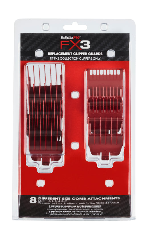 BaBylissPRO FX3 Clipper Guards - 8pc