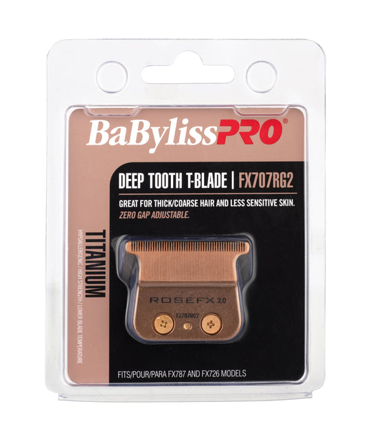 BaBylissPRO Replacement Trimmer Blade Rose Gold Zero Gap Fits LoProFX SnapFX OutlinerFX Trimmers
