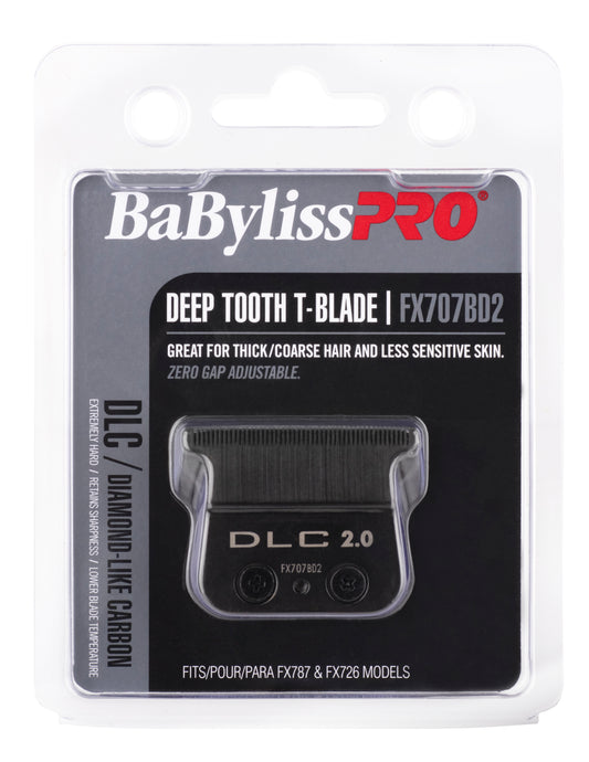 BaBylissPRO Replacement Trimmer Blade DLC Deep Tooth T Blade Fits LoProFX SnapFX OutlinerFX Trimmers