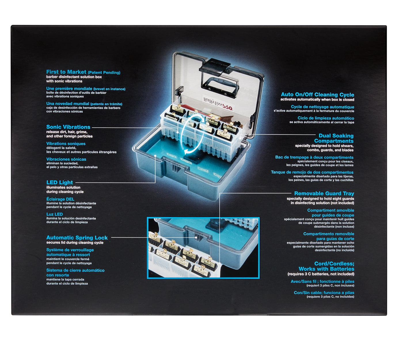 BaBylissPRO Barberology BarberSonic Disinfectant Solution Box