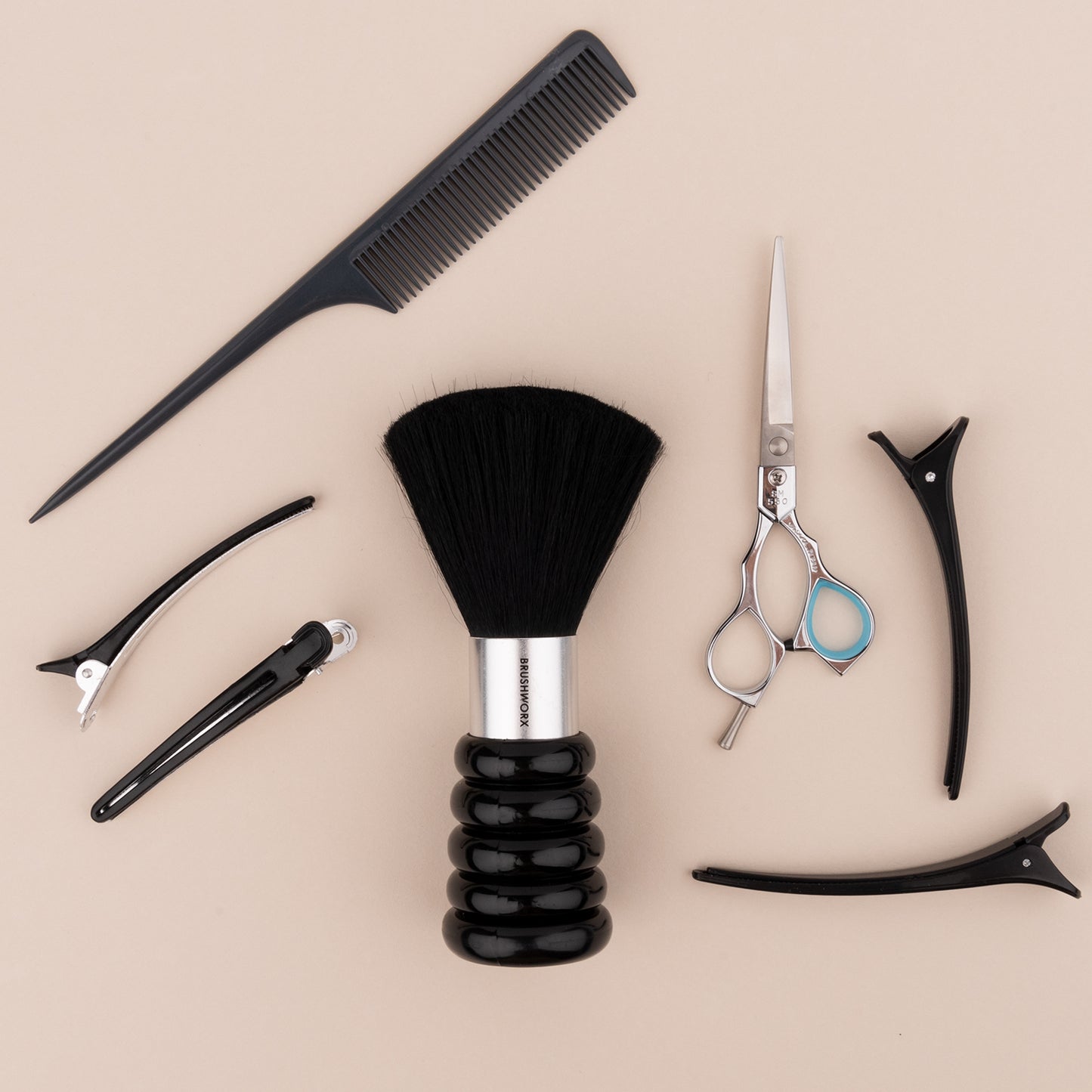 Brushworx Neck Brush - Black & Silver