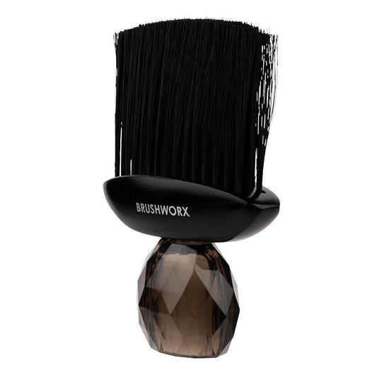 Brushworx Nylon Bristle Neck Brush - Black Gem Handle 