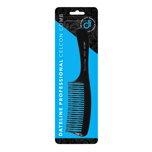 Dateline Professional Black Celcon Detangler Basin Comb 3832