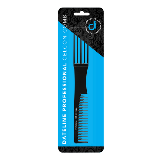 Dateline Professional Black Celson Teasing Comb 20/301 5 Plastic Pins