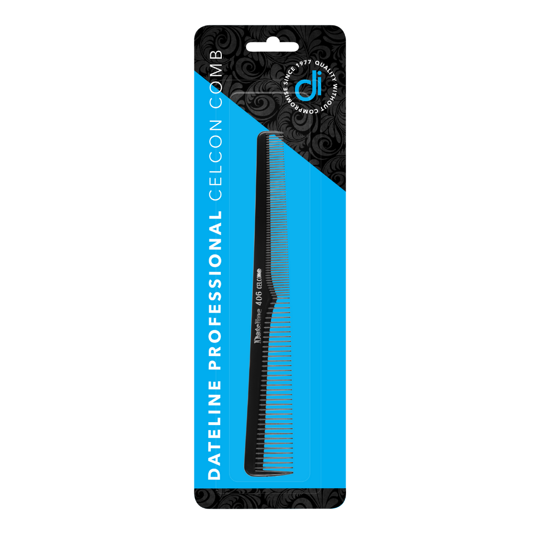 Dateline Professional Black Celcon Barbers Comb 406