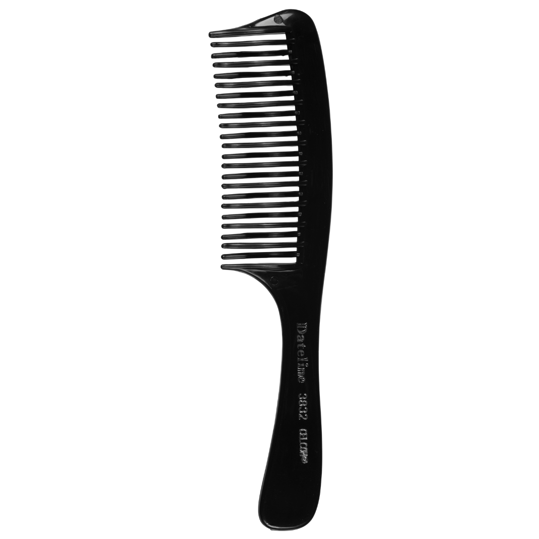 Dateline Professional Black Celcon Detangler Basin Comb 3832