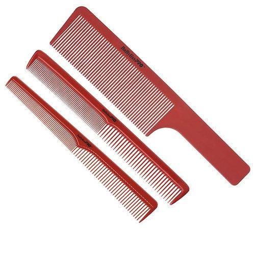 BaBylissPRO Barberology Comb Set 3pc - Red