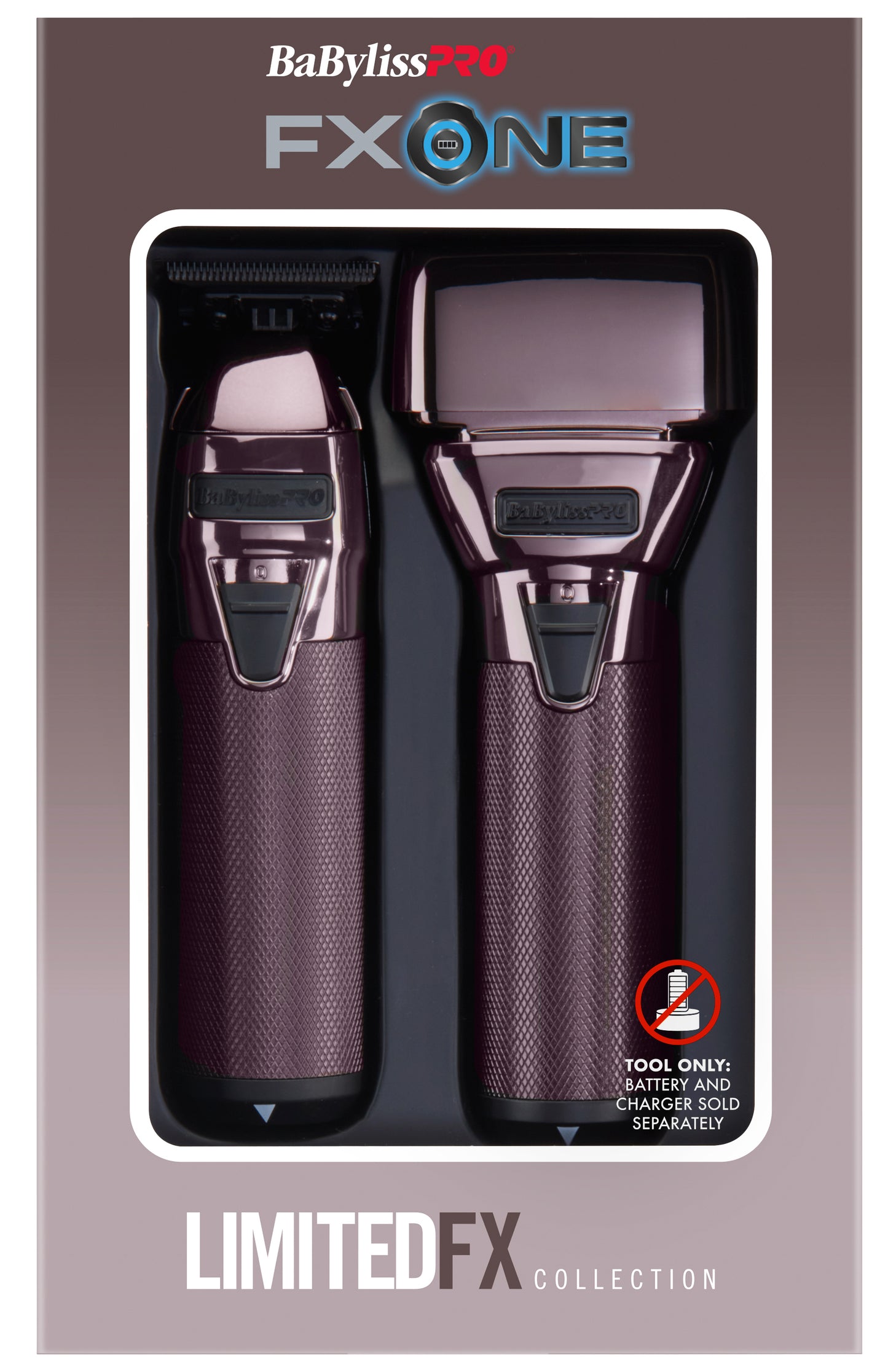 BaBylissPRO FXONE Duo Nightfall Outliner Trimmer & Double Foil Shaver