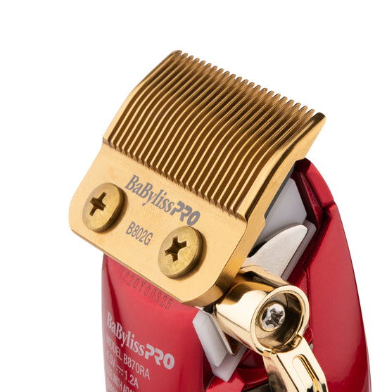 BaBylissPRO Red FX Lithium Clipper - Red  Cord/Cordless