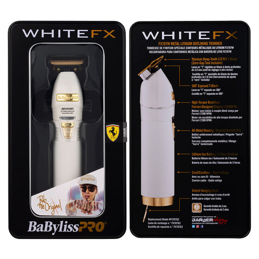 BaBylissPRO White FX Outliner Trimmer Cord/Cordless