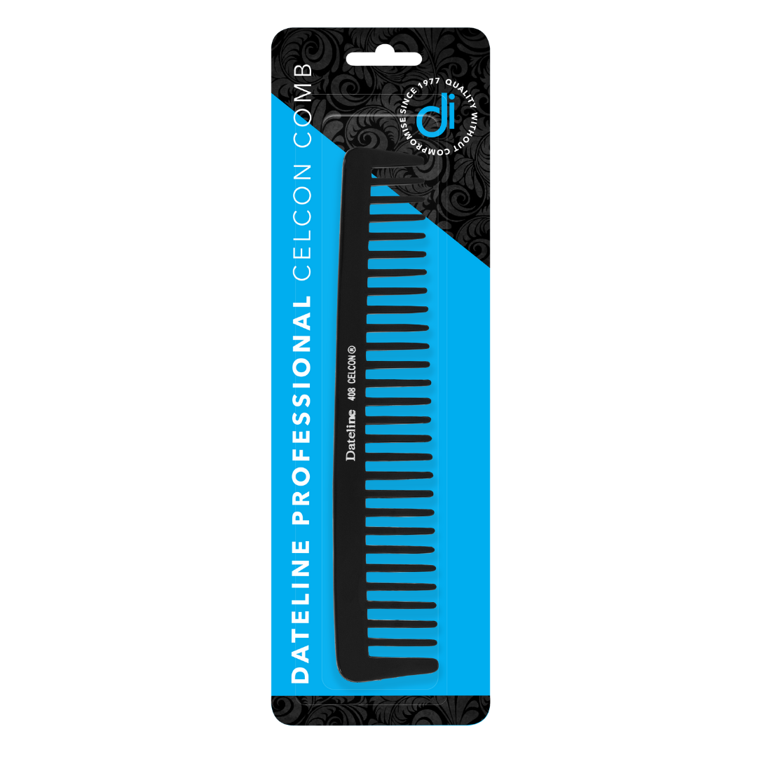 Dateline Professional Black Celcon Basin Comb Wide Teeth