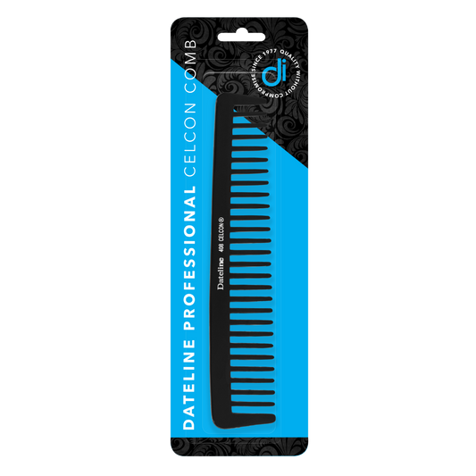 Dateline Professional Black Celcon Basin Comb Wide Teeth