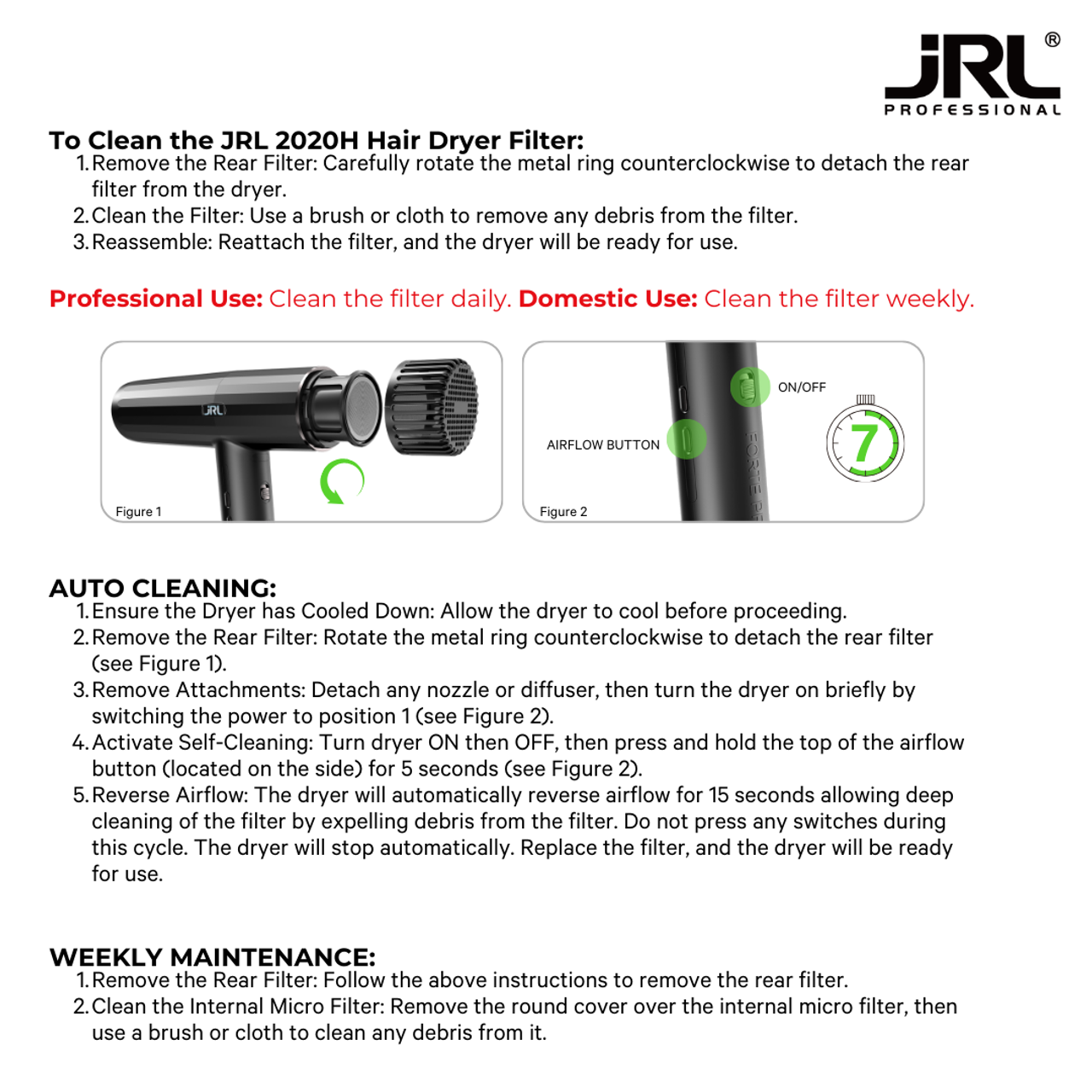 JRL 2020H Forte Pro Hair Dryer