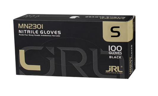 JRL Black Nitrile Gloves - Small - 100 Pack