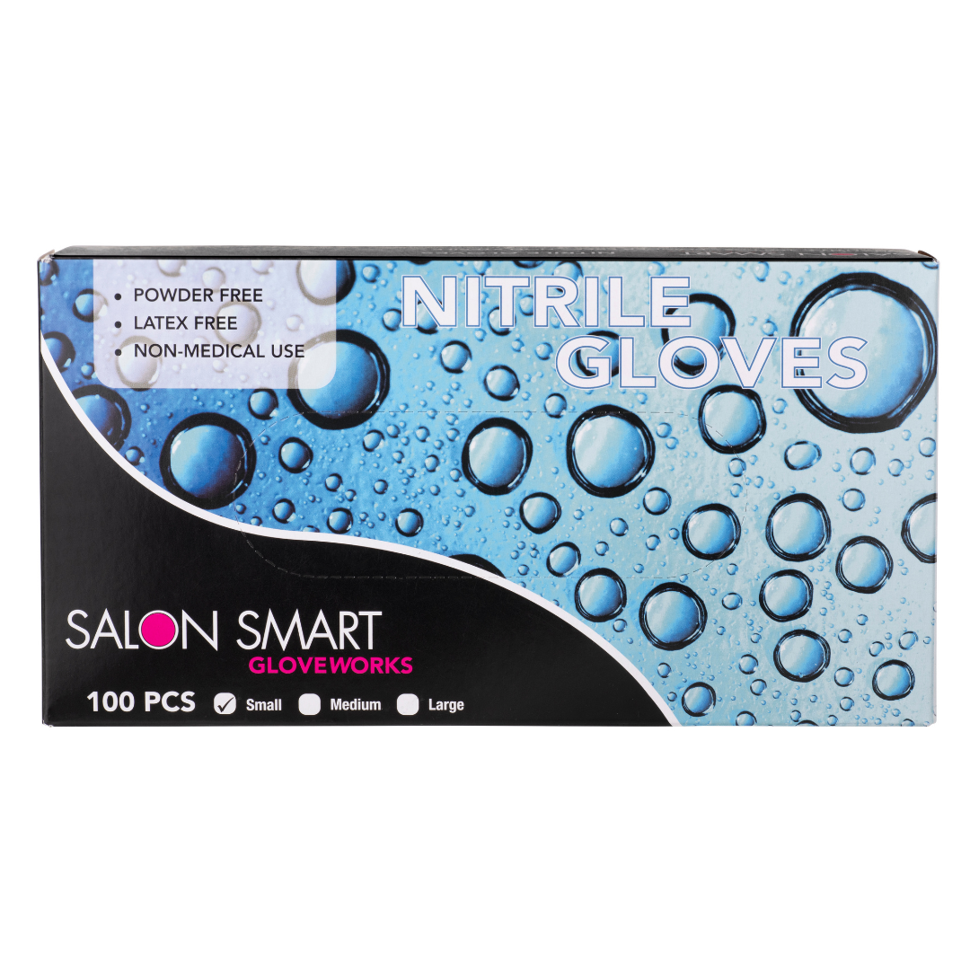 Salon Smart Black Nitrile Gloves 100pc