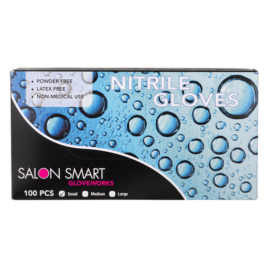Salon Smart Black Nitrile Gloves 100pc