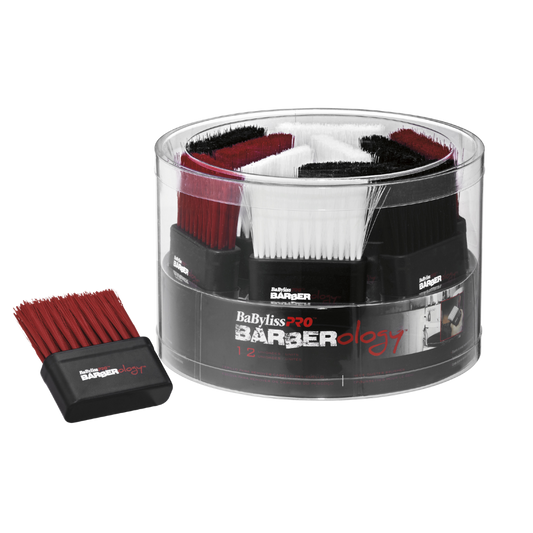 BaBylissPRO Barberology Neck Brush Red/Black/White - 12pc Tub