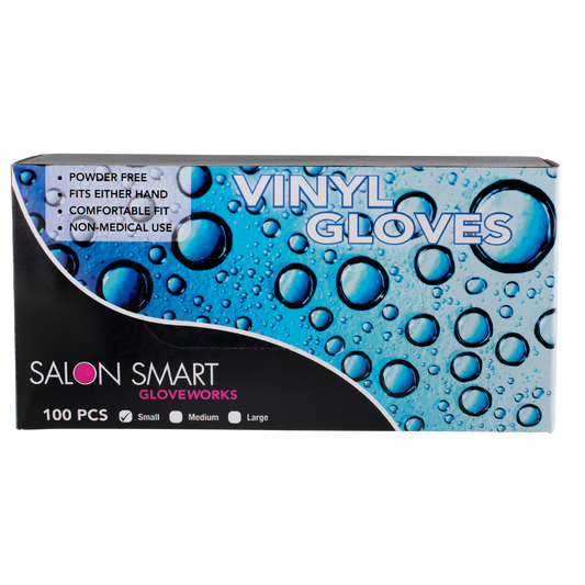 Salon Smart Black Vinyl Gloves 100pc