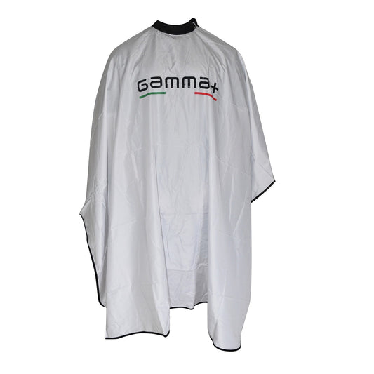 Gamma + Barber Cape with Silicone Collar (White)